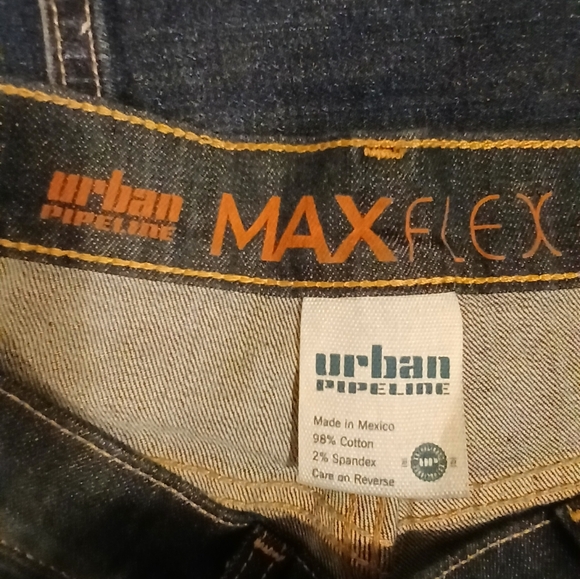 Urban Pipeline men's 36×30 max flex slim straight leg blue jeans denim - Picture 5 of 7